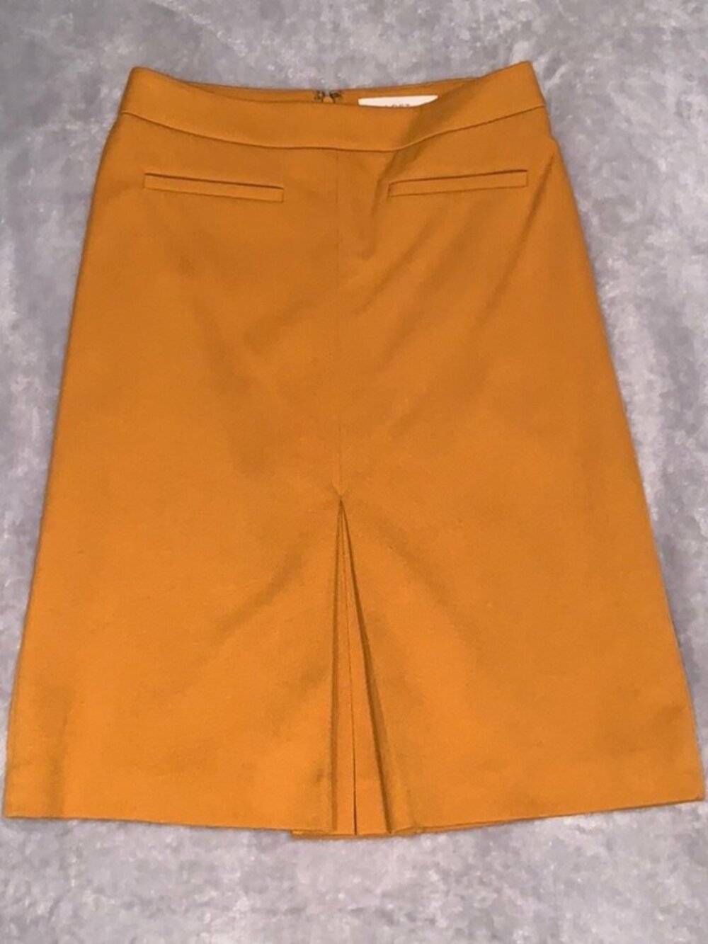 LOFT Mustard Front Pleated A-line Skirt Size 0